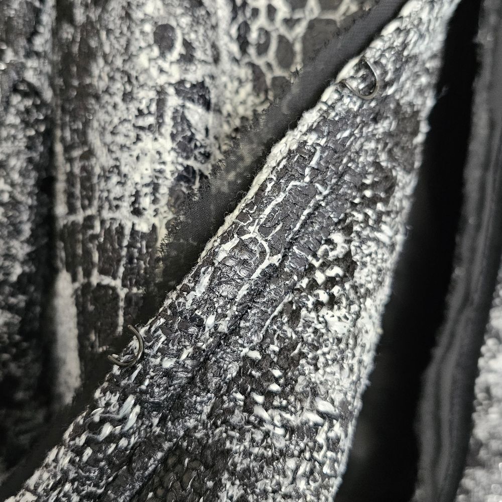 Cache Blazer Jacket Size 10 Gray Abstract Crocodi… - image 7